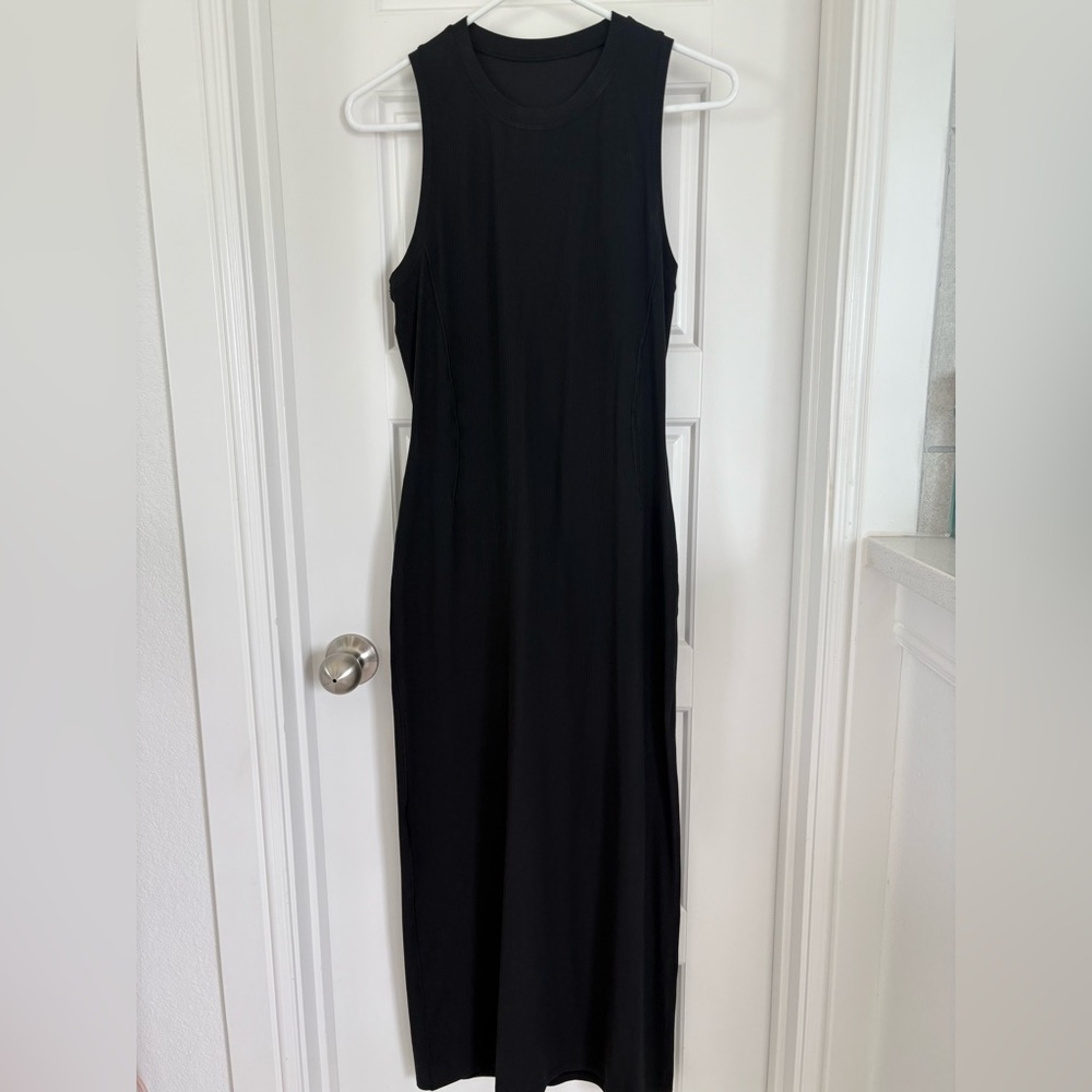 Lululemon Athletica Black Sheath Halter Maxi Dress